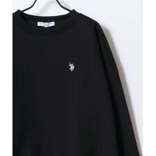 ユーエスポロアッスン(U.S. POLO ASSN.)の【ホースマンのワンポイント刺繍】 裏起毛 スウェット トレーナー レディース