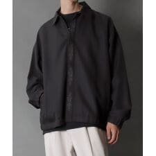 【スマートに写るフライフロント】 比翼 フロント 刺繍 ブルゾン シャツジャケット