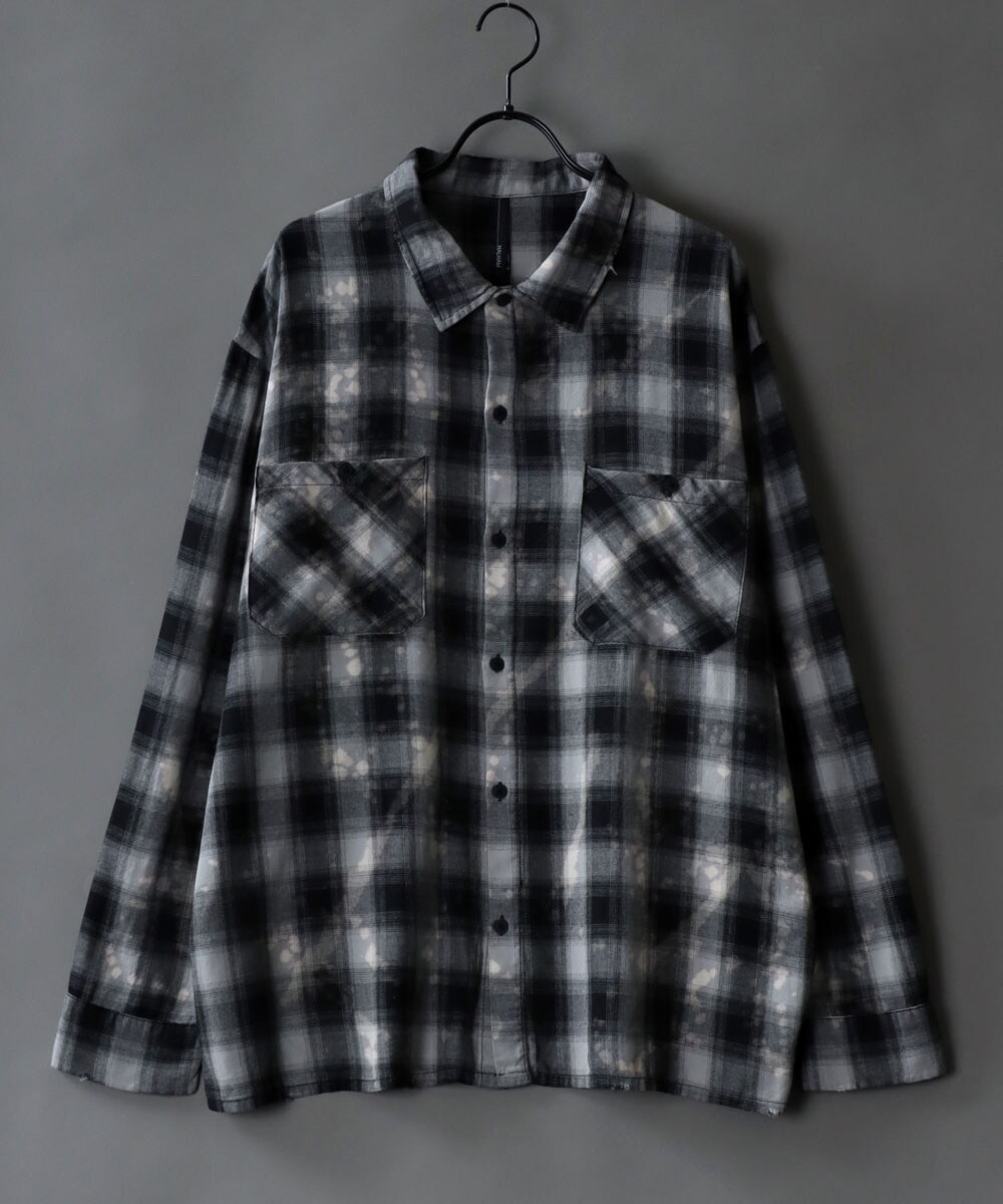 Butcher products オンブレシャツ チェックシャツ INTER FACTORY シャツ しの - Cut Off Ombre Check Flannel