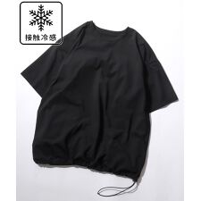 【接触冷感 速乾】 ドローコード オーバーサイズ 半袖 Tシャツ