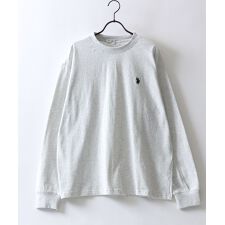 【ダブルホースマンのワンポイント刺繍】 ワンポイント刺繍 長袖 Tシャツ ロンT
