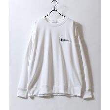 【ホースマンの刺繍入り】 オーバーサイズ ワンポイント刺繍 裏毛 トレーナー スウェット