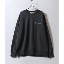 【ホースマンの刺繍入り】 オーバーサイズ ワンポイント刺繍 裏毛 トレーナー スウェット