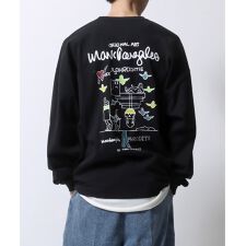 【インパクト抜群のグラフィック】 バックプリント 袖プリント 長袖 デザインTシャツ