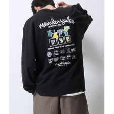 【インパクト抜群のグラフィック】 バックプリント 袖プリント 長袖 デザインTシャツ