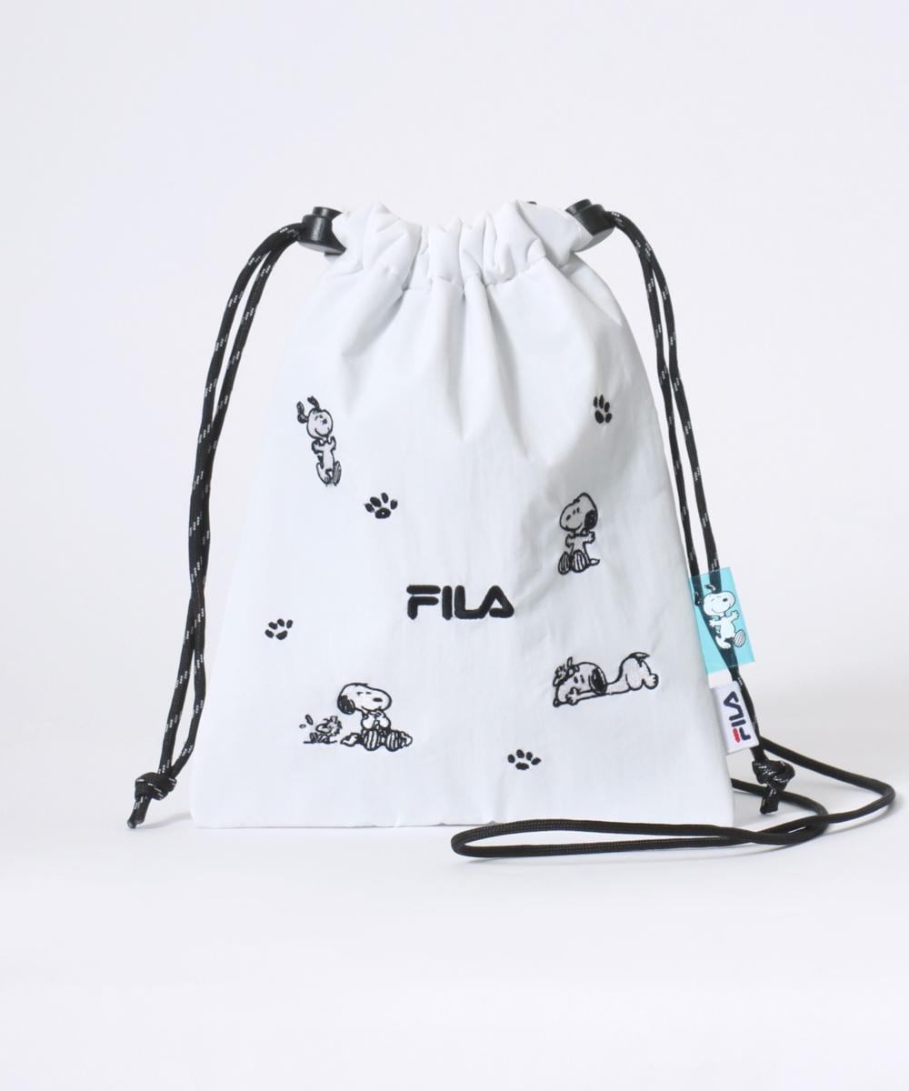 FILA×PEANUTS SNOOPY】 スヌーピー 巾着バッグ ドロスト ミニ
