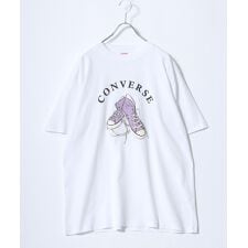 【スニーカーモチーフプリント】 バックプリント ビッグシルエット Tシャツ