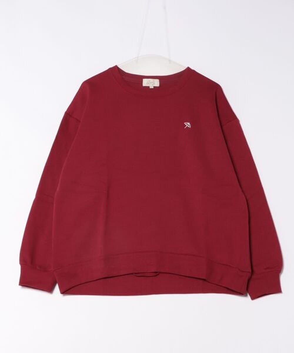 パラソルのワンポイント刺繍】 ビッグプリント 裏起毛スウェット