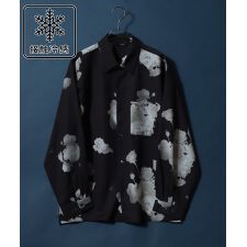 アンパス(ANPAS)の【 接触冷感 】 バルーンスリーブ 総柄プリント シャツ