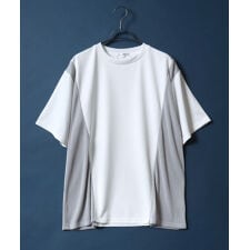 アンパス(ANPAS)の【柔らかで滑らかな肌触り】 異素材 切り替え Tシャツ 切り替えトップス