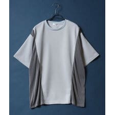 アンパス(ANPAS)の【柔らかで滑らかな肌触り】 異素材 切り替え Tシャツ 切り替えトップス