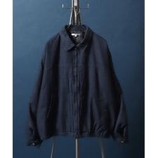 アンパス(ANPAS)の【ダブルジップ】 ワンウォッシュ ドルマンスリーブ デニムジャケット ブルゾン