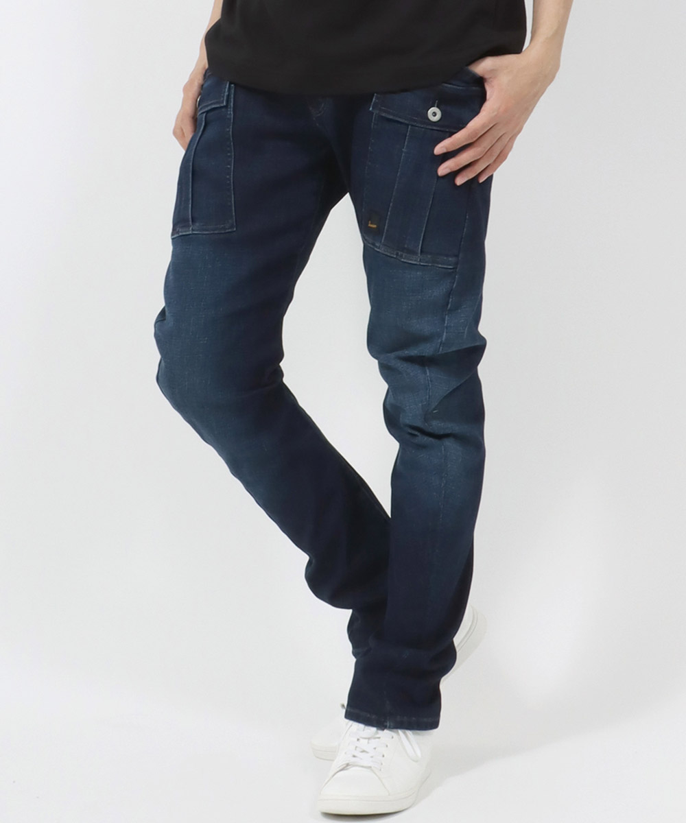 JEANISM EDWIN/ エドウィン ストレッチデニム 立体裁断 カーゴ