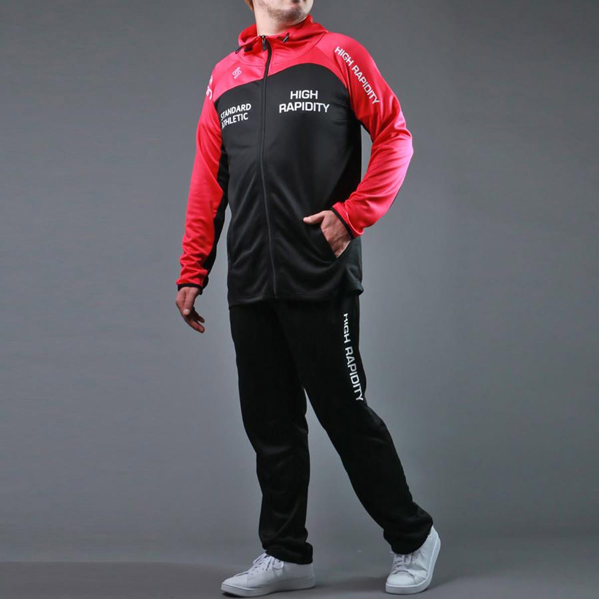 ストレッチ ジャージ 上下 セット メンズ ランニングウェア