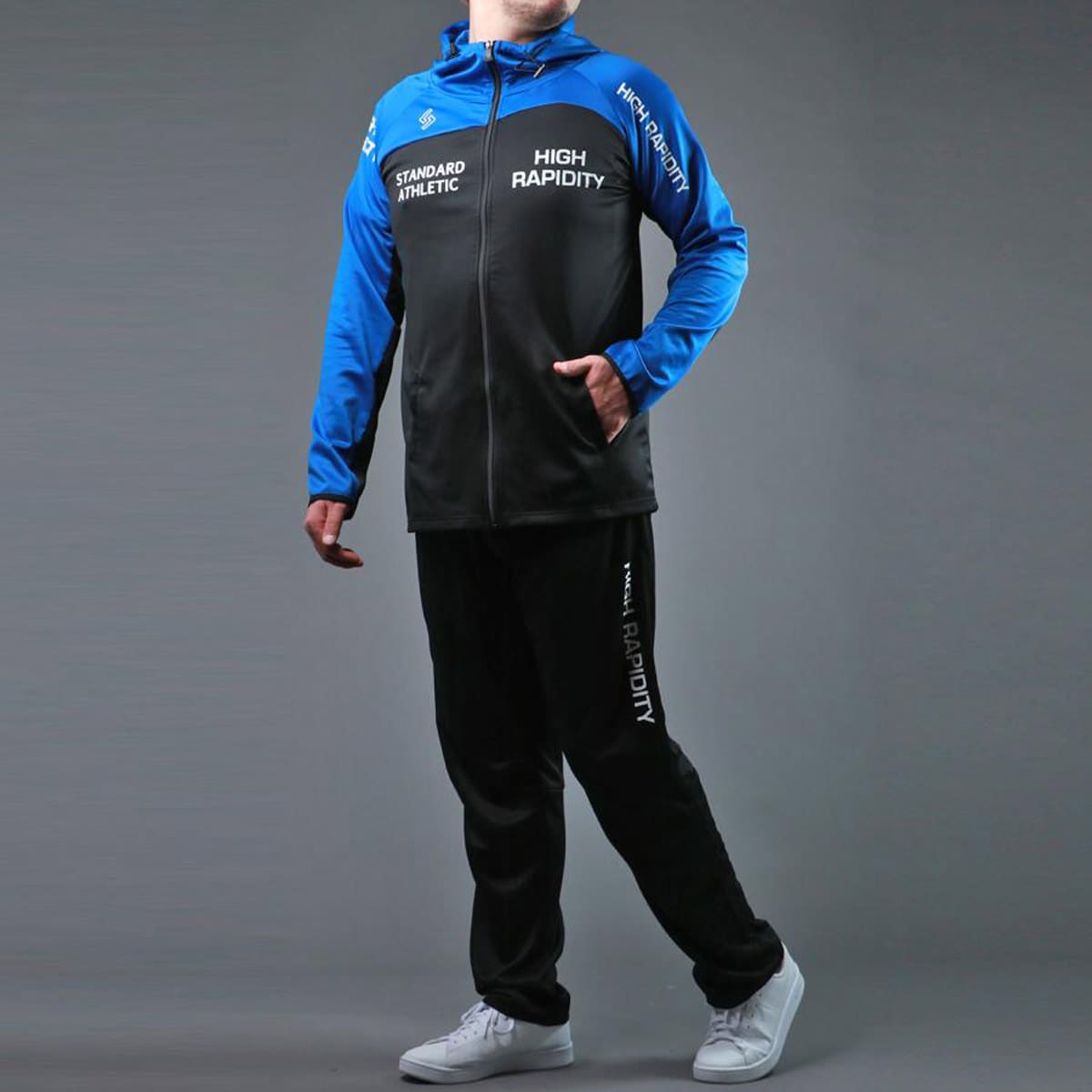 切替デザインが印象的】 ストレッチ ジャージ 上下 セット メンズ