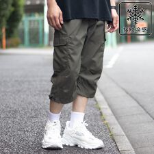 【すっきり感のある7分丈のカーゴ】 接触冷感 カーゴパンツ メンズ カーゴ ゆったり 7分丈 クール