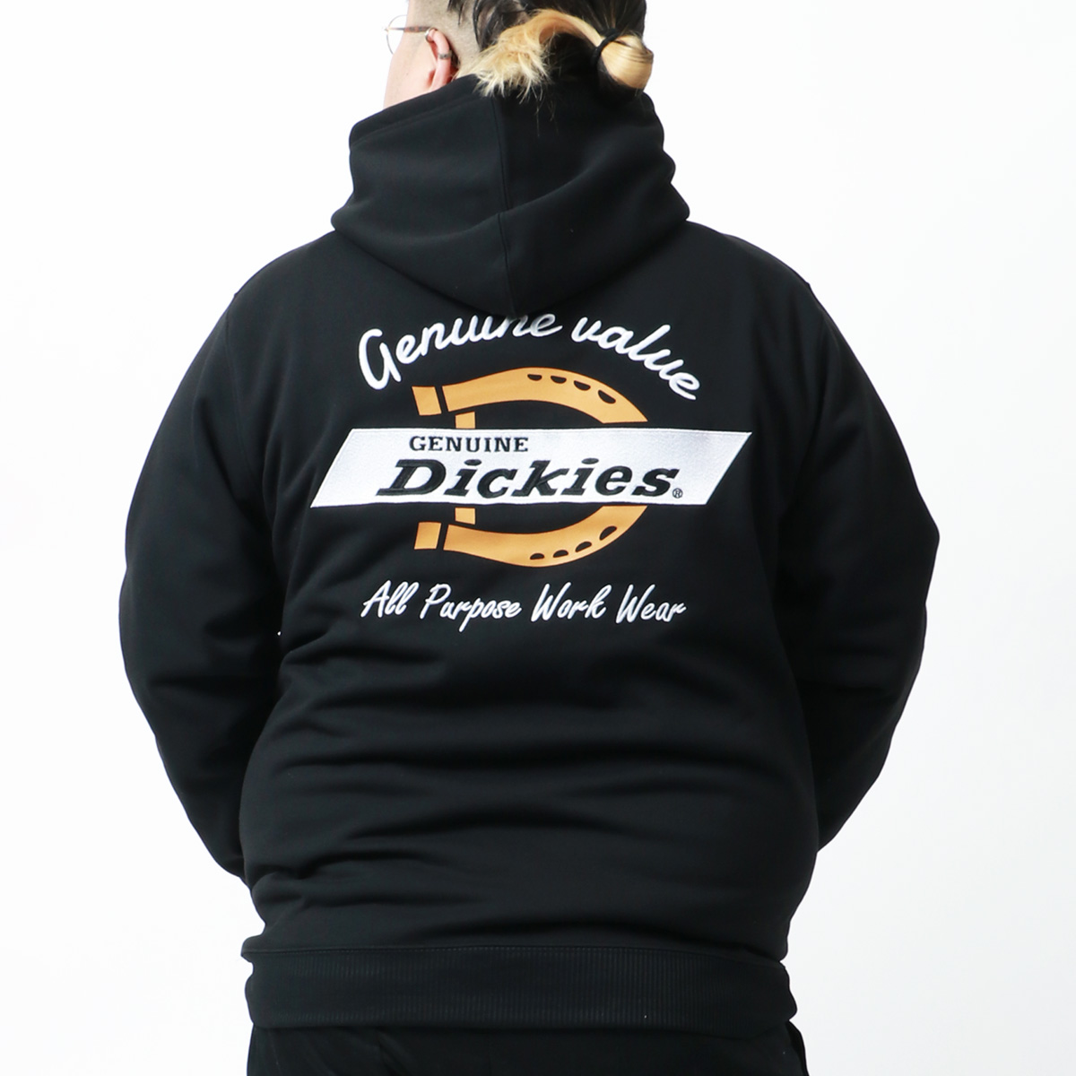 GENUINE Dickies パーカー 大きいサイズ メンズ 秋 裏起毛 バック ロゴ