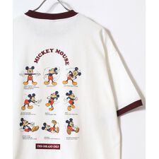 【 ミッキー 】 ビンテージプリント ラグラン 半袖Tシャツ レディース メンズ