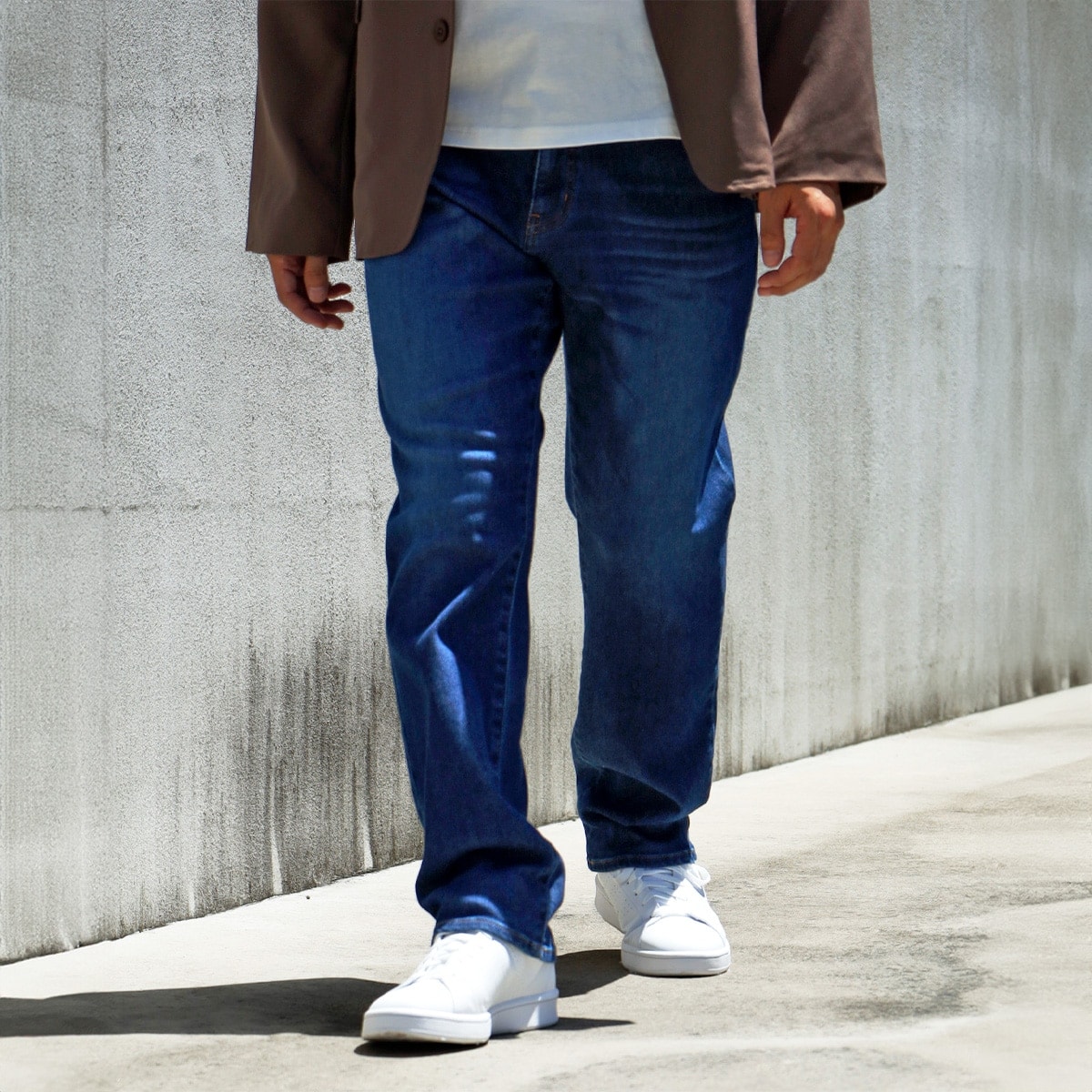 【岡山デニム】 ジーンズ メンズ ストレッチ デニム ストレート