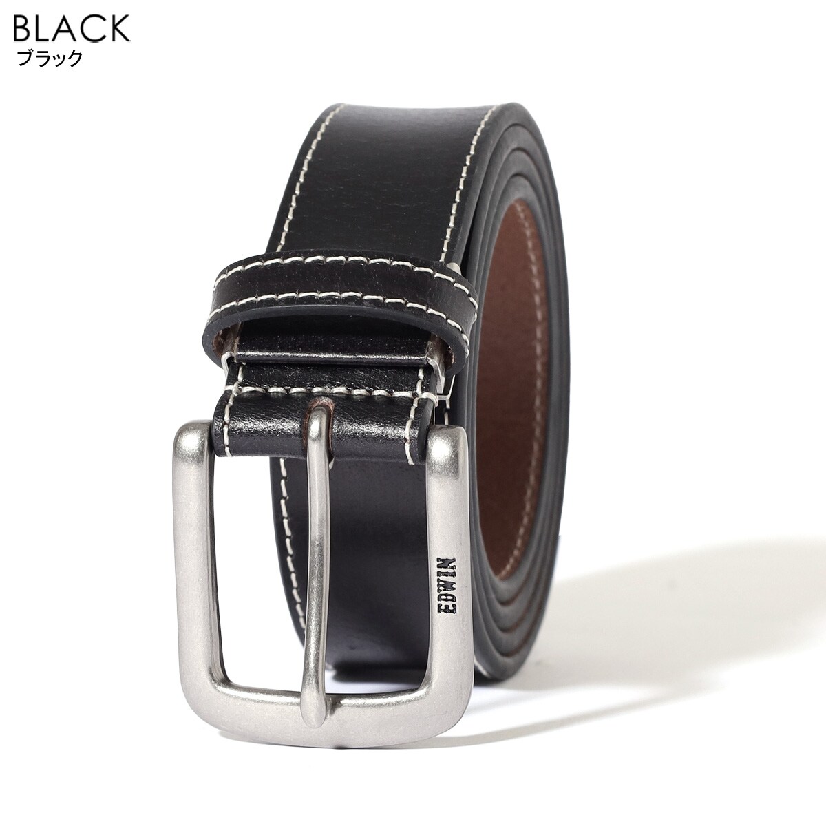 牛革 日本製】35mm ステッチベルト レザーベルト メンズ レディース