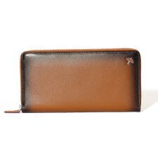 【上品なシャドー】 ラウンドファスナー 長財布 札入れ