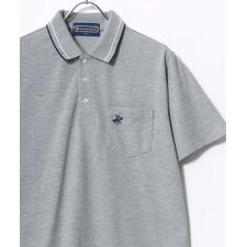 【ホースマン刺繍入り】 ビバリーヒルズポロクラブ 襟リブライン ポロシャツ