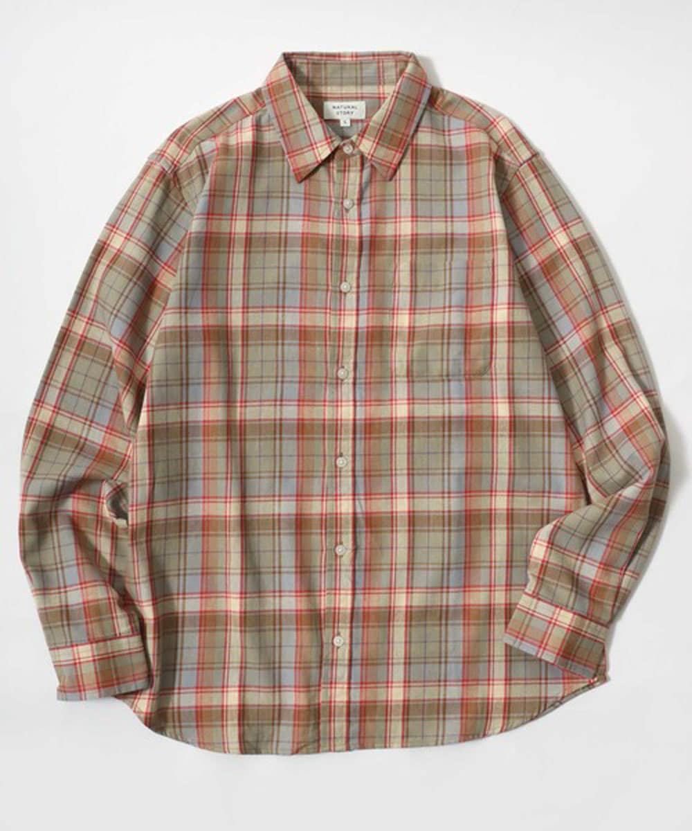 USAコットンのネルシャツ】 ネルチェックシャツ 薄手 長袖 レディース