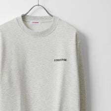 【シンプルなワンポイントロゴ】 裏毛 クルーネック トレーナー スウェット