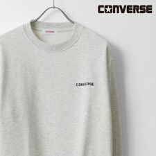 シンプルなワンポイントロゴ】 裏毛 クルーネック トレーナー 