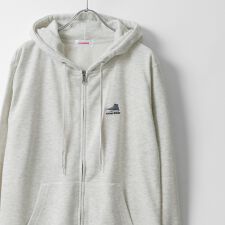 【シューズのワンポイント刺繍入り】 裏毛 フルジップ パーカー スウェット