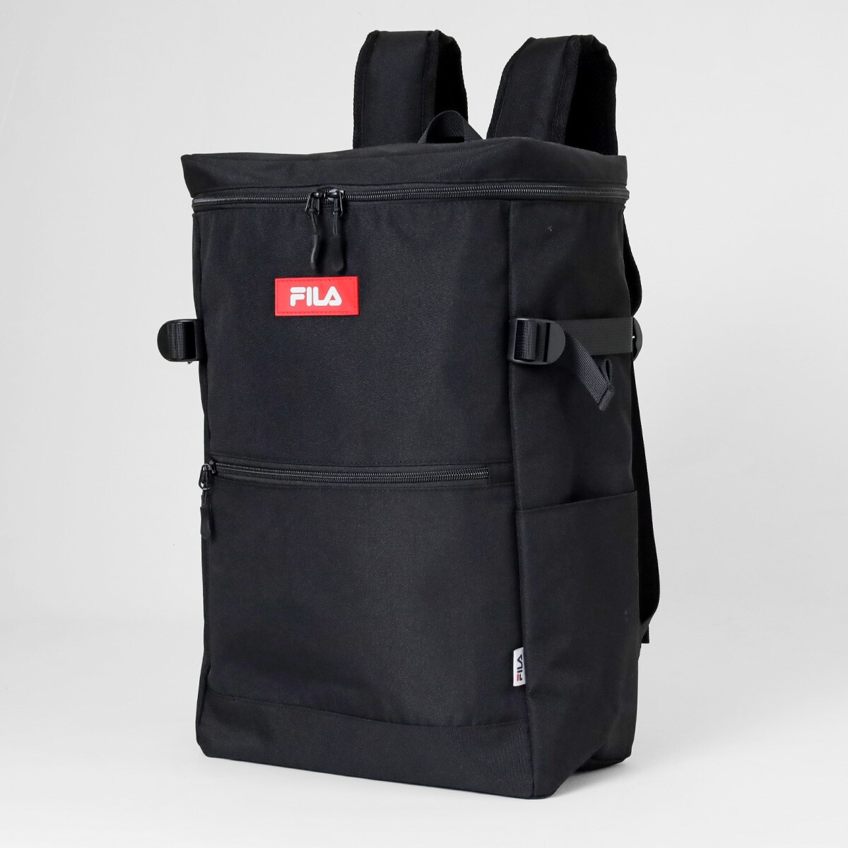 人気商品！■[１点限り]Lee*リー スクエア型リュックサック　ブラック×ホワイト [B4ファイル収納可能]■タウン使い・通学用バッグに Lee(リー) スクエアリュック | イオンスタイルオンライン 衣料品