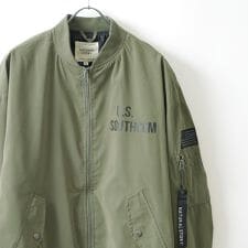 【アップリケ刺繍付でミリタリー感上々】 MA-1 ミリタリージャケット  中綿ブルゾン