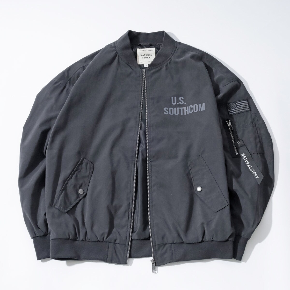 ミリタリーの定番A-2テイスト】 シンセティックレザー A-2 フライト