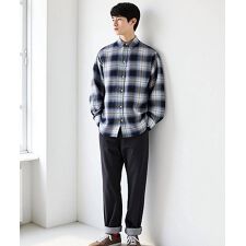 マルカワ(MARUKAWA)の【秋冬定番のネルシャツ】 USAコットン オンブレチェック レギュラーカラーシャツ