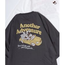お馴染みのディズニーキャラT】 フロント バックプリント ロンT 長袖 T 