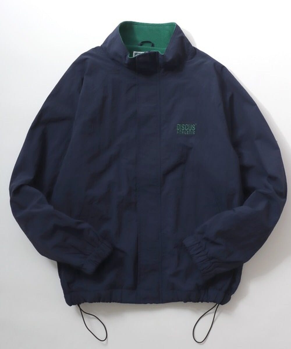 Munsimgwear 刺繍　長袖　ナイロン　ジャケット　ウエア　大きいサイズ The unormwind＞刺繍ロゴワッシャーナイロンジップアップハイネック