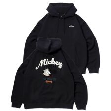ディズニー(Disney)の【ミッキー】 裏起毛 サガラ アップリケ刺繍 スウェットパーカー トレーナー