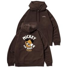 ディズニー(Disney)の【ミッキー】 裏起毛 サガラ アップリケ刺繍 スウェットパーカー トレーナー