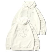 ディズニー(Disney)の【ミッキー】 裏起毛 サガラ アップリケ刺繍 スウェットパーカー トレーナー