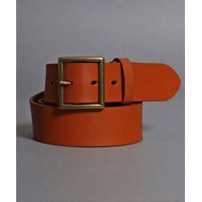 Levi's/リーバイス 40mm 本革 アンティークゴールド スクエア バックル レザーベルト