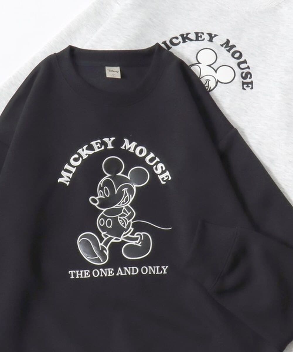 ミッキーマウス】 フロントアップリケ バックサガラ刺繍 スウェット