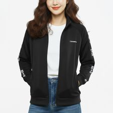 【袖ロゴテープのジャージジャケット】 トラックジャケット ロゴテープ レディース
