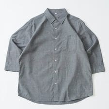 【接触冷感 の7分丈シャツ】 麻混 ボタンシャツ レギュラーカラー メンズ レディース