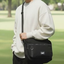 【撥水】 ショルダーバッグ ワンポイント ロゴ 肩掛けバッグ フラップショルダー