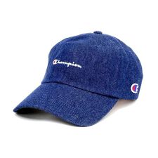 【合わせやすいシンプルなロゴキャップ】 チャンピオン スクリプトロゴ ワンポイント刺繍 ローキャップ