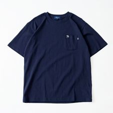 【傘のワンポイント入りポケT】 天竺 ポケット付き 半袖 Tシャツ メンズ レディース