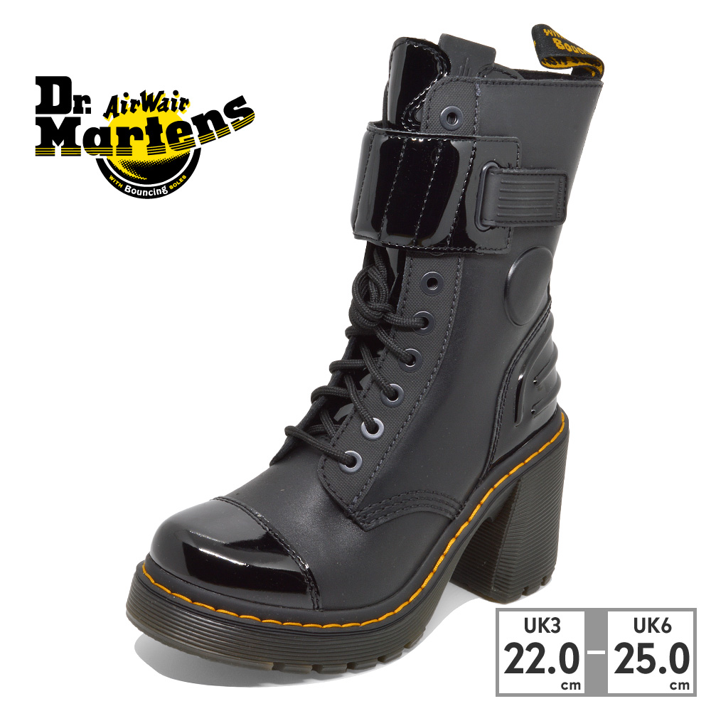 Dr.Martens 5ホール 8053QUAD 25 ブラック 厚底 UK6 感謝の声続々！ - 靴