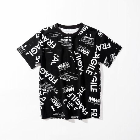 MM6 Maison Margiela Kids & Junior 総柄プリントTシャツカットソー  