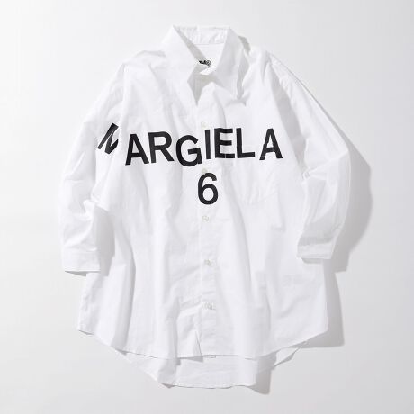 MM6 Maison Margiela Kids & Junior ロゴプリント長袖シャツワンピース 