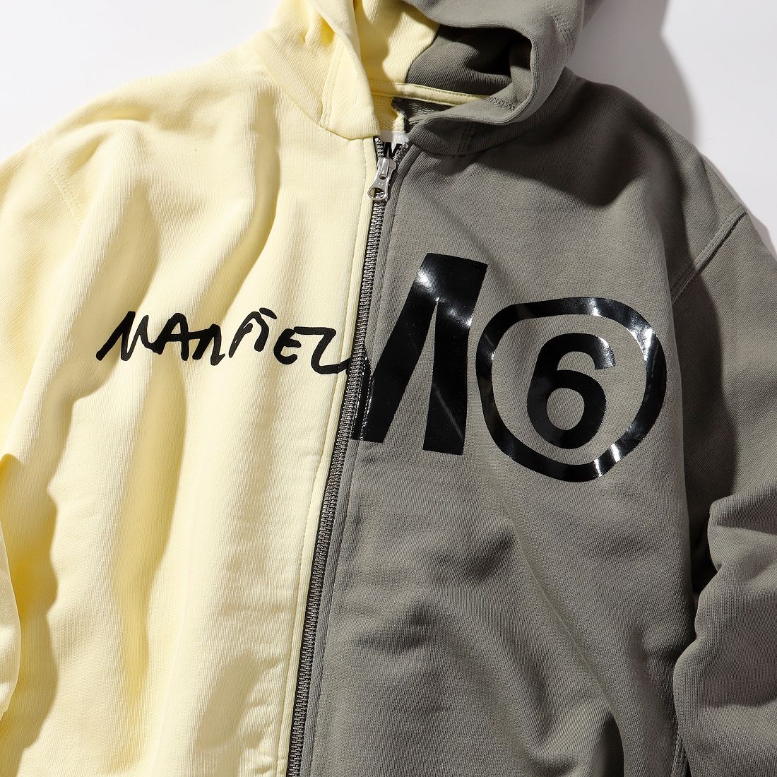 MM6 Maison Margiela Kids & Junior バイカラージップアップパーカー